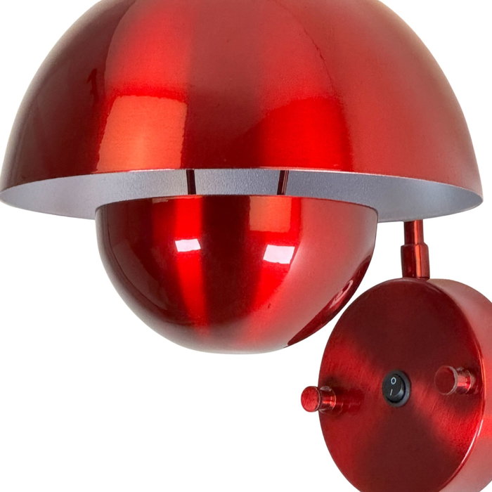 Opviq Lámpara de Pared de Metal Roja